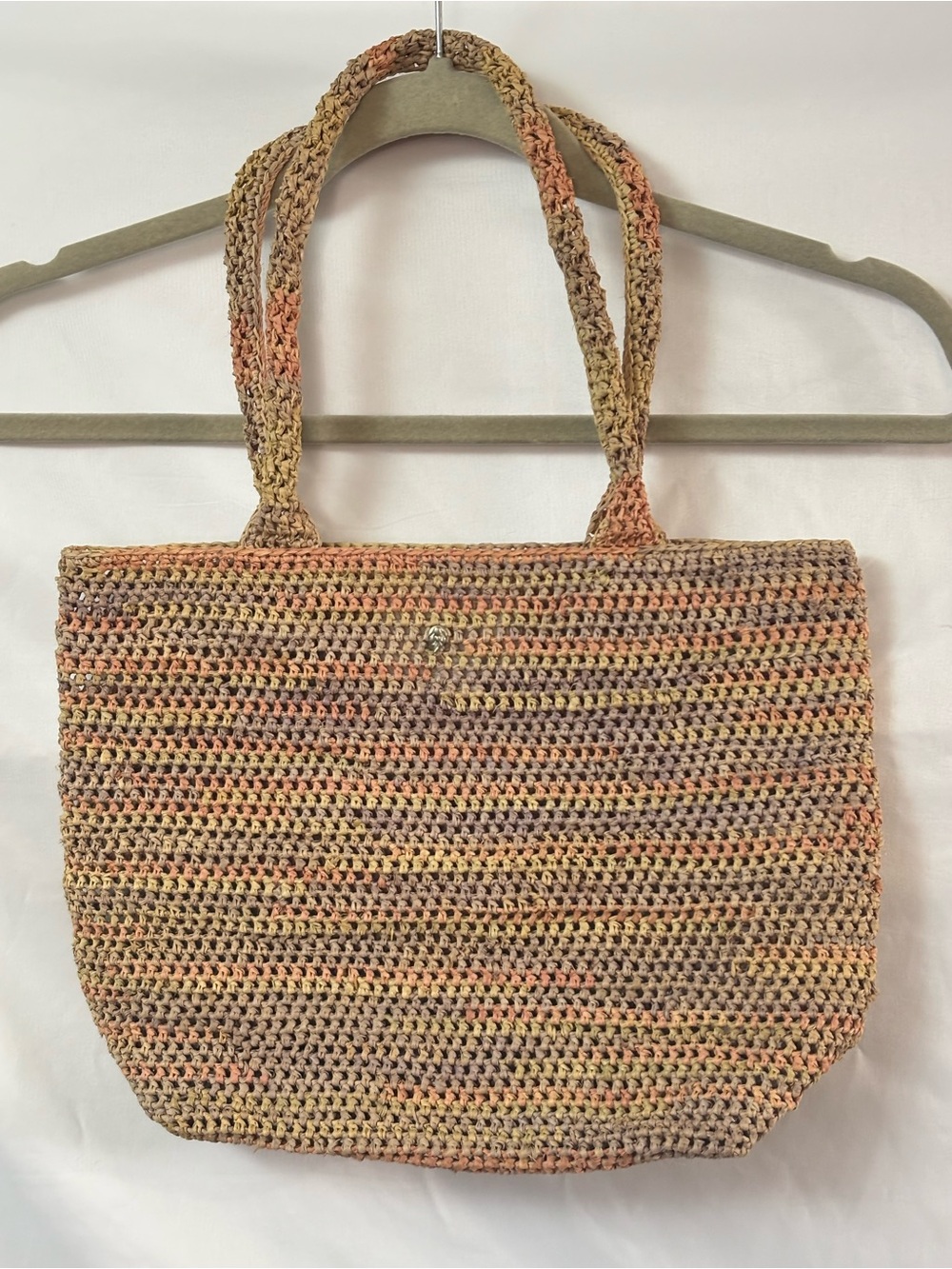 Helen Kaminski Raffia Crochet Market Beach Resort Mini Shoulder Sack Bag Boho